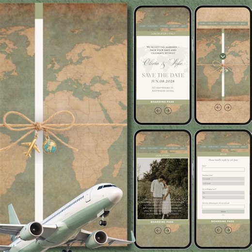 Boarding Pass Wedding Invitation, Wedding Invitation Template, Digital Destination Wedding Invite, Travel Wedding RSVP, Destination Wedding - Etsy