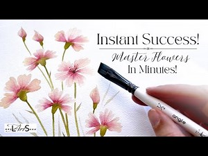 Quick Painting for Busy People!! 🤪🤗 Easy, Fun, & Beautiful Watercolor Flowers Perfect for Beginners!