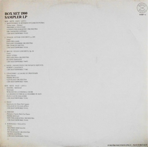 Various - Box Set 1980 Sampler LP