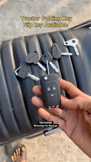 Tractor Flip key ( folding) key 🔑 ￼First Time In India tractor ￼flip key making at skm keyshop