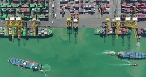 Commercial Port Loading Unloading Cargo Container Stock Footage Video (100% Royalty-free) 3513627765 | Shutterstock