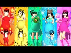 Ibu Hamil Api Vs Hamil Es! Bayi Api Vs Es ketemu Peri!Yuta Mio Celine Drama Sakura School Simulator