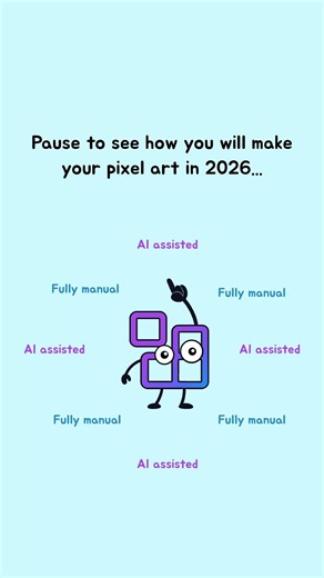 AI assisted pixel art or doing it manually? 👀 #shorts #pixelart #aipixelart #pixelsmart