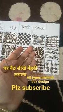all types box in mehndi design #heena#heena #views#eliment #art #tutorial #art#bignner#ytshorts