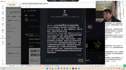 Web 4.0：AI主导互联网的转变与自主智能体的崛起Web 4.0 是互联网从人类主导到 AI 主导的转变。Web 4.0 定义为 AI 可以读、写、拥有、赚钱和交易，无需人类批准。主要参与者将是自主代理。