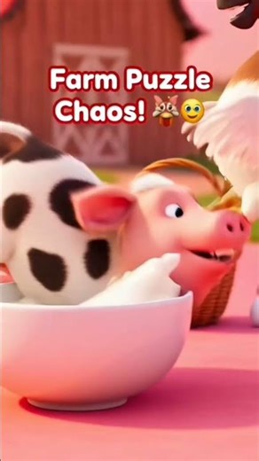 Farm Animal Head Swap FAIL! 🐮🐷 Can You Fix Them? #Shorts