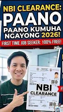 Paano ma-avail ang Free NBI Clearance sa NBI clearance para sa First Tiem job Seeker | Tutorial 2026