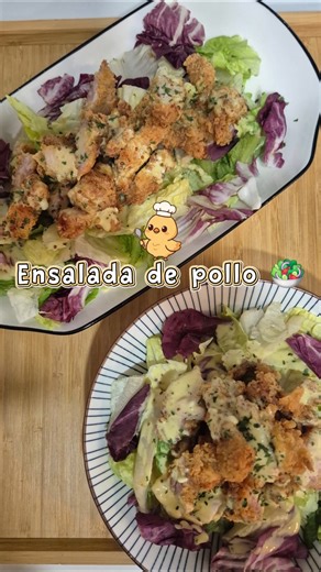 Hoy les voy a mostrar un menú con pollo original.#ensalada de pollo #KFOODVHSA