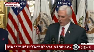 MOMENTS AGO: Wilbur Ross was sworn in as the new commerce secretary in a ceremony led by Vice President Mike Pence. Ross was confirmed for the post on Monday evening, with a vote of 72 yeas to 27 nays. http://cbsn.ws/2l82Jux | CBS News