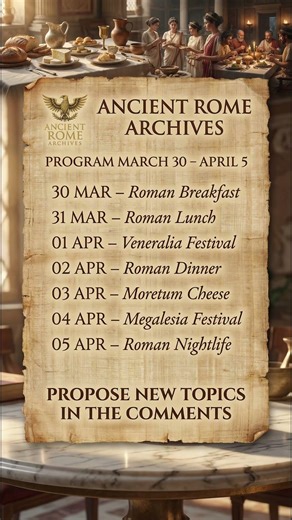 A Week of Feasts & Festivals in Ancient Rome Archives. #history #rome #ancient #fyp #romanempire