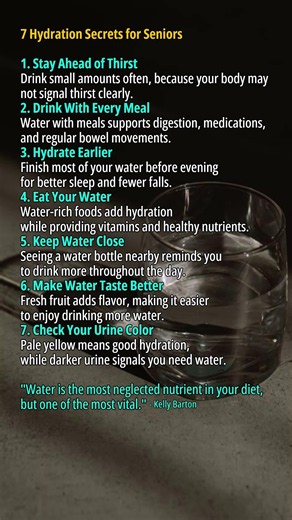 7 Hydration Secrets for Seniors #HealthyAging #SeniorHealth #Hydration