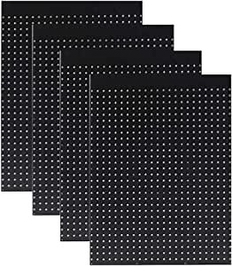 WallPeg Case of 12ea 24"x24" Black Pegboard Panels - Tuff Polypropelene 1/4" Hole Pegboard AM 204