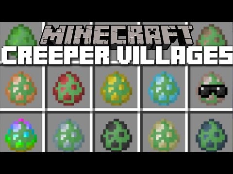 Minecraft CREEPER VILLAGES MOD / VOXELS WITH ITS MEGA MAYOR BOSS FIGHT!! Minecraft