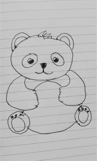 Anyone can draw this panda | Easy drawing for beginners