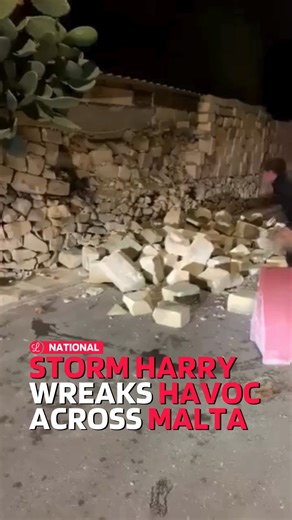 Storm Harry caused widespread disruption overnight as gale-force winds battered the Maltese Islands, sending debris flying through streets and neighbourhoods. Coastal areas were hit hard, with powerful waves crashing onto land, while inland chaos saw trees topple and walls collapse in some localities. Authorities are urging the public to remain cautious as strong winds persist and to avoid any unnecessary travel. Stay safe out there. DM us or email clips to hello@lovinmalta.com | Lovin Malta