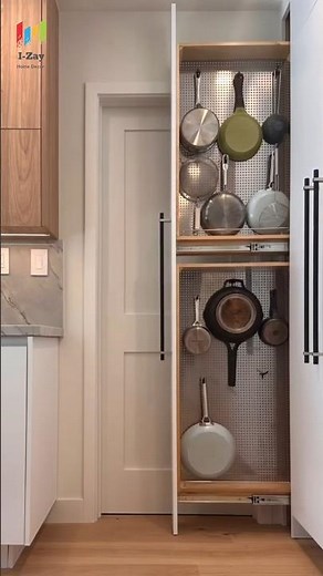 Kitchen Organization Hacks for Pots, Pans & More! 🍳👌 #storagesolutions #home #kitchen