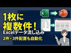 Excel×PowerPoint！VBAマクロで簡単データ流し込み 【AI解析と字幕埋込】