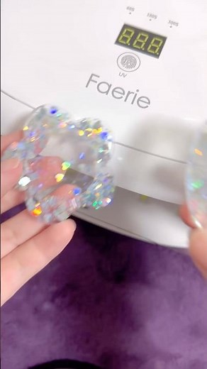 ついに百均のレジンライト卒業🥹✨両面から光を当てるFaerieのUVライトを導入🪄︎︎◝✩#ハンドメイド #レジン #レビュー