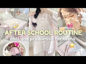 10-15 years old after school routine | step by step | Easy And Productive 🎀🖇️