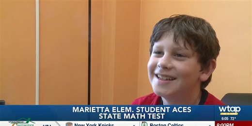 Elementary student in Marietta aces state math test