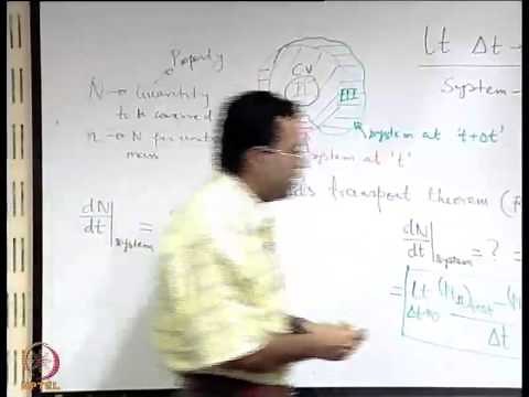 Mod-01 Lec-21 Integral Forms of Control Volume Conservation Equations (Reynolds Transport Theorem)