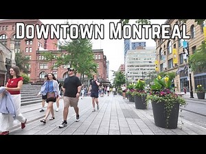 Walking Tour of Downtown Montreal 4K - Urban Vibes & Local Life [4K]