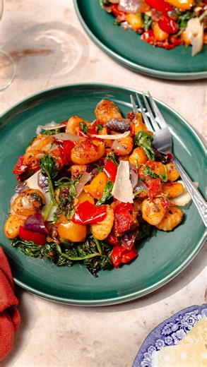 Mediterranean Food & Diet | Easy Recipes | Suzy Karadsheh on Instagram: "📍 Easy Mediterranean Sheet Pan Gnocchi and Veggies – A quick Dinner You’ll LOVE! 🍅🧄 Want the Recipe? Let me know in the comments and I’ll DM you (make sure you are following @themediterraneandish to get my message) If you’re looking for a quick, healthy, and insanely delicious dinner that practically cooks itself, this Mediterranean Sheet Pan Gnocchi is IT. 💯 No boiling, no fuss—just toss everything on a tray, let the o