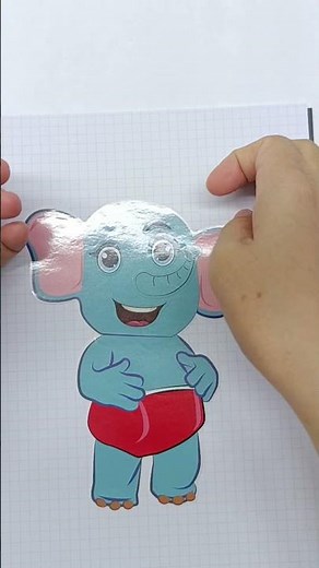 Making a Cute Elephant Sticker Character! 🐘✨ #stickers #youtubeshorts