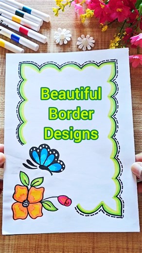 ✨Easy Border Designs / Project Work Designs/Corner Designs #drawing #project #designs