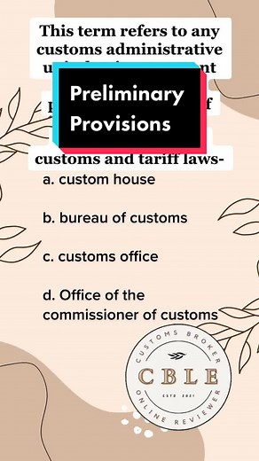 Customs Broker Reviewer for Board Exams