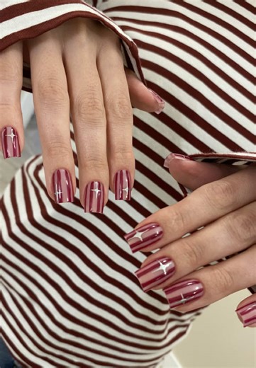 Stunning Red Stripes Nail Design Ideas