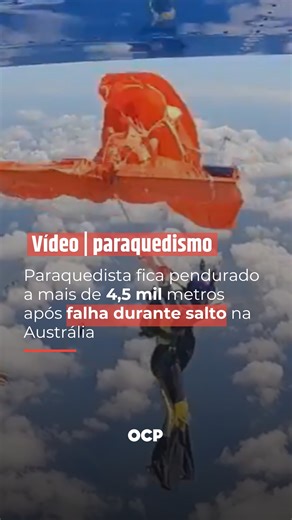 OCP News on Instagram: "Um paraquedista ficou pendurado a mais de 4,5 mil metros de altura após o paraquedas reserva se enroscar na cauda da aeronave da qual havia acabado de saltar. O incidente ocorreu durante uma corrida de salto sobre o Aeroporto de Tully, no extremo norte de Queensland, na Austrália. De acordo com o relatório do Departamento Australiano de Segurança de Transportes, a decolagem aconteceu no dia 20 de setembro. O grupo planejava realizar um salto em formação com 16 participant