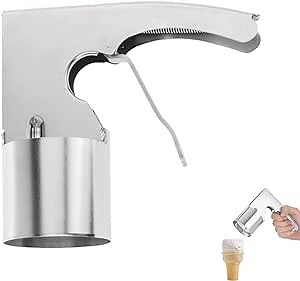 Cylindrical Ice Cream - Cylinder Ice Cream with Trigger Stainless Steel, Commercial Large Ice Cream er with Release Lever for Cookies Sandwich