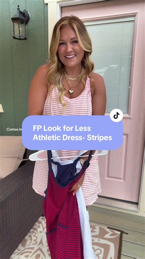 FP look for less athletic dress stripes — blue navy 4th of July style