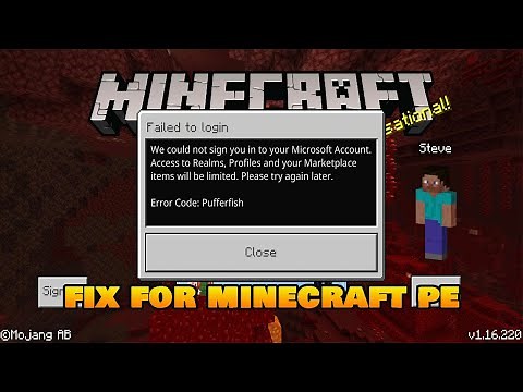 How To Fix Error Code "Pufferfish" in Minecraft PE.