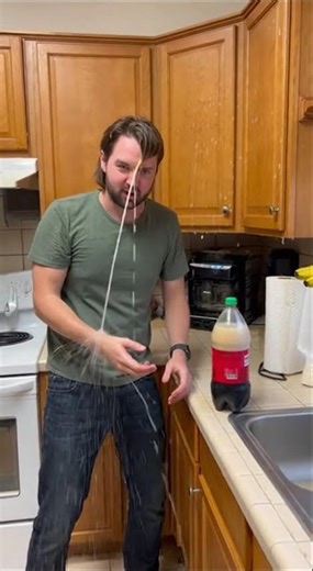 Soda Bottle EXPLODES All Over the Kitchen!