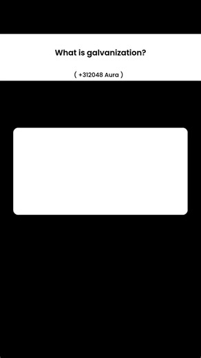 Learn With Aura on Instagram: "Galvanization is a practical process used to protect iron from degrading due to its environment. This technique specifically involves applying a coating of zinc onto the surface of iron, creating a protective layer that acts as a shield. The primary goal of coating iron with zinc is to prevent corrosion, which is the natural process where refined metal deteriorates through chemical reactions with air and moisture. By creating this zinc barrier, galvanization signif