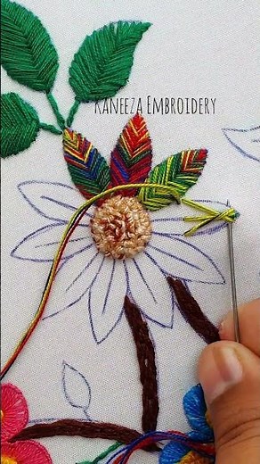 Easy floral embroidery design #flowerdesigns