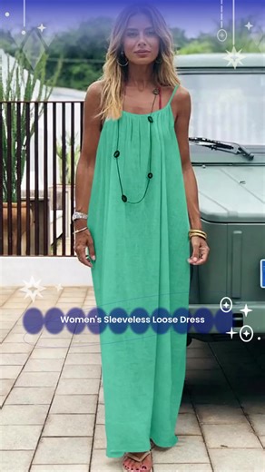 Women's Backless Loose-Fitting Dress, Sleeveless Design, Comfortable & Stylish Home Wear, Perfect for Casual