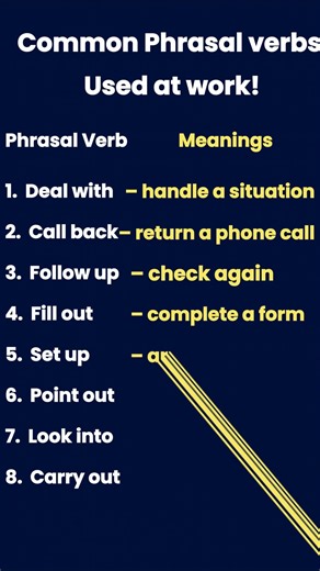 Common Phrasal Verbs Used at Work!