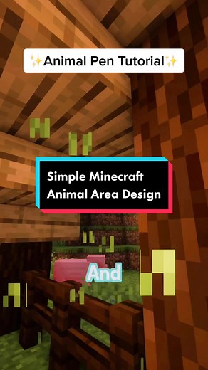 Simple Minecraft Animal Pen Guide… #minecraft #minecraftmemes #minecraftbuilding #minecrafttutorial