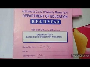 5E lesson plan of maths based on constructive approach || b.ed 2nd year file