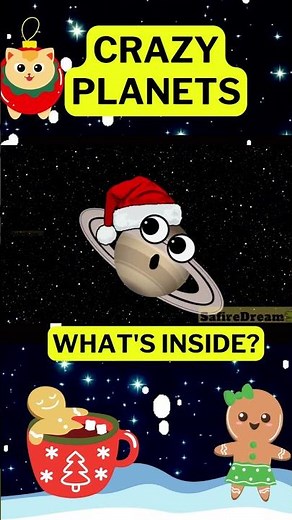 🎄 Crazy Planets! What Is Inside?! ⛄SATURN - CHRISTMAS PLANETS Learn Planets of our Solar System