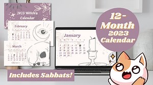2023 Witch's Calendar Printable PDF - Etsy UK