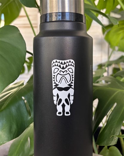 Hawaiian Design 3" White Tribal Tiki Man Vinyl Decal Car / Truck Window Sticker - Etsy