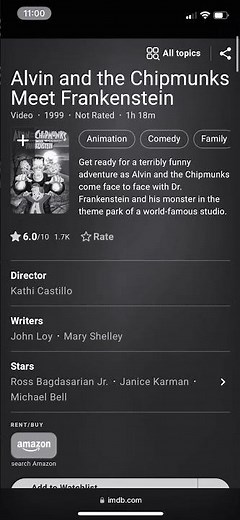 Alvin and the chipmunks ￼meet Frankenstein universal movie ￼￼￼