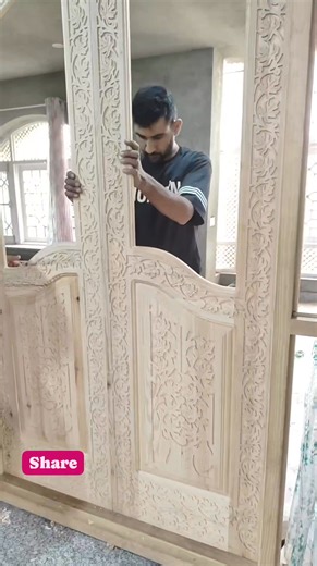 Door making full video. #facebookpageviralreelsbookpage #doorsdesign #facebookviral #woodwork #carpenter #woodworking #facebookpost #viralvideos #facebookpageviral @topfans | Hanji furniture hub