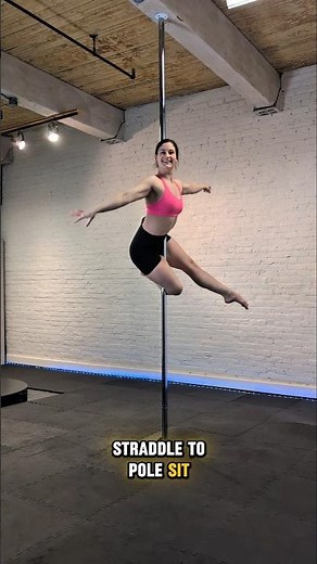 How to do a Full Bracket Grip Straddle to a Pole Sit// Pole Dance Tutorial #poledance