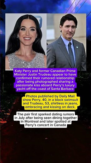 Katy Perry and Justin Trudeau Caught Sharing a Passionate Kiss Aboard Luxury Yacht #katyperry