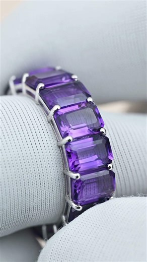 Luxury Gemstone Band Ring | Precision Stone Setting | RayGold USA